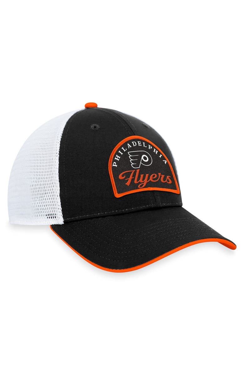 FANATICS Men's Fanatics Branded Black/White Philadelphia Flyers Fundamental Adjustable Hat, Alternate, color,