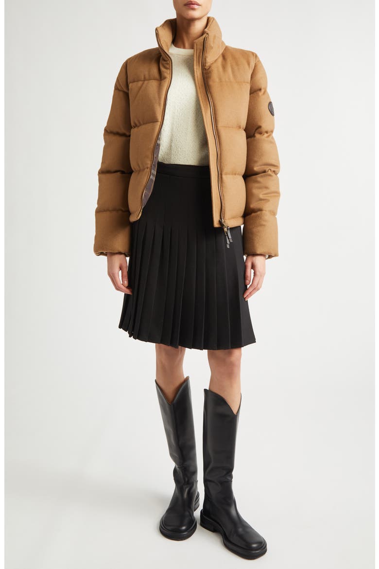 Ambleside Cashmere Down Puffer Jacket, Alternate, color, CAMEL