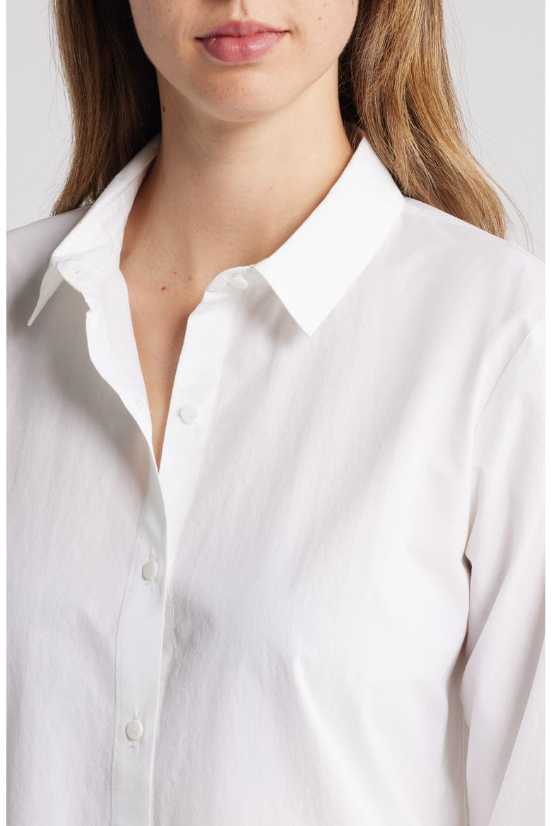 Classic Collar Easy Organic Cotton Button-Up Shirt, Alternate, color, WHITE