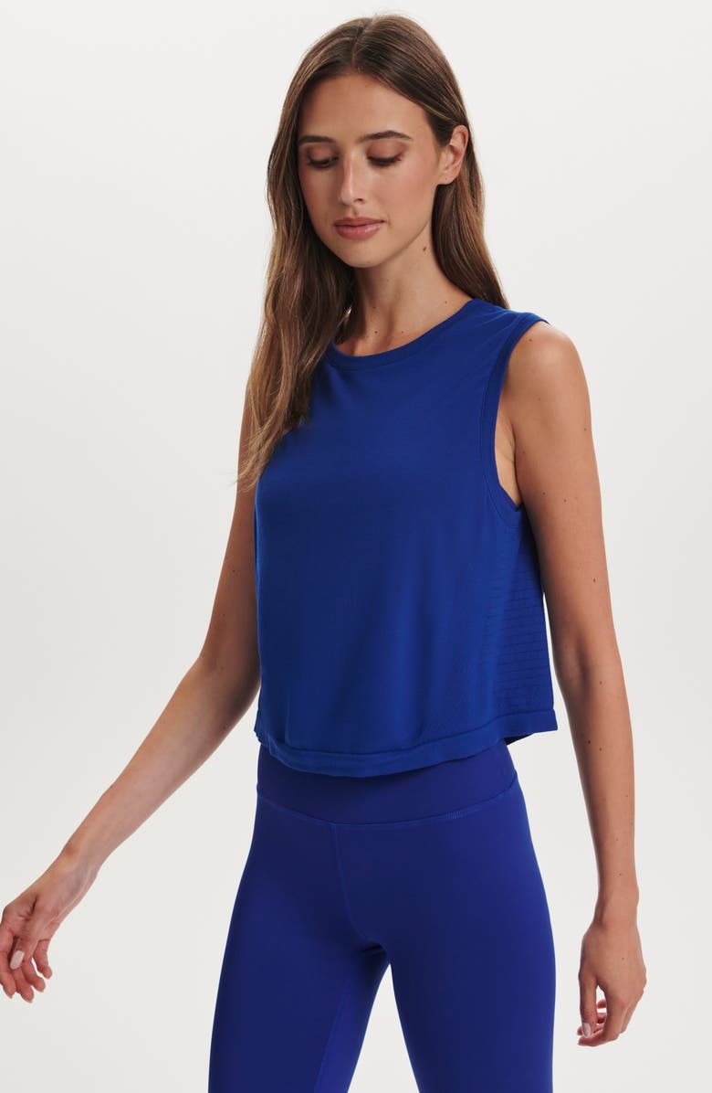 Varley Nate Seamless Crop Tank, Alternate, color, Sodalite Blue