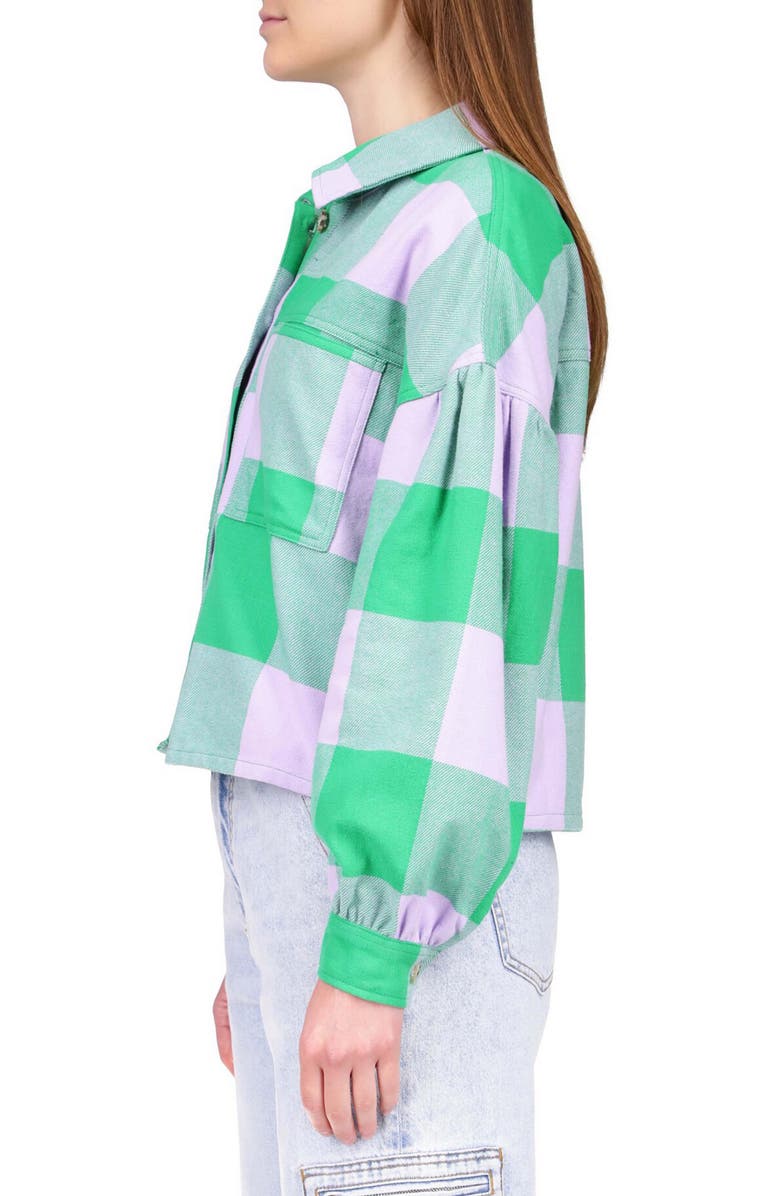 Sanctuary Plaid Patch Pocket Button-Up Short, Alternate, color, 