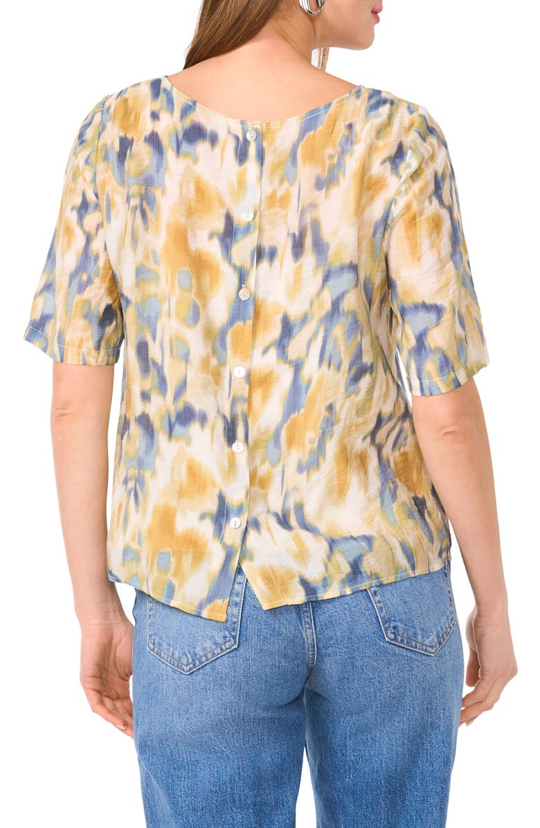 Vince Camuto Lawn Abstract Print Boxy Top, Alternate, color,