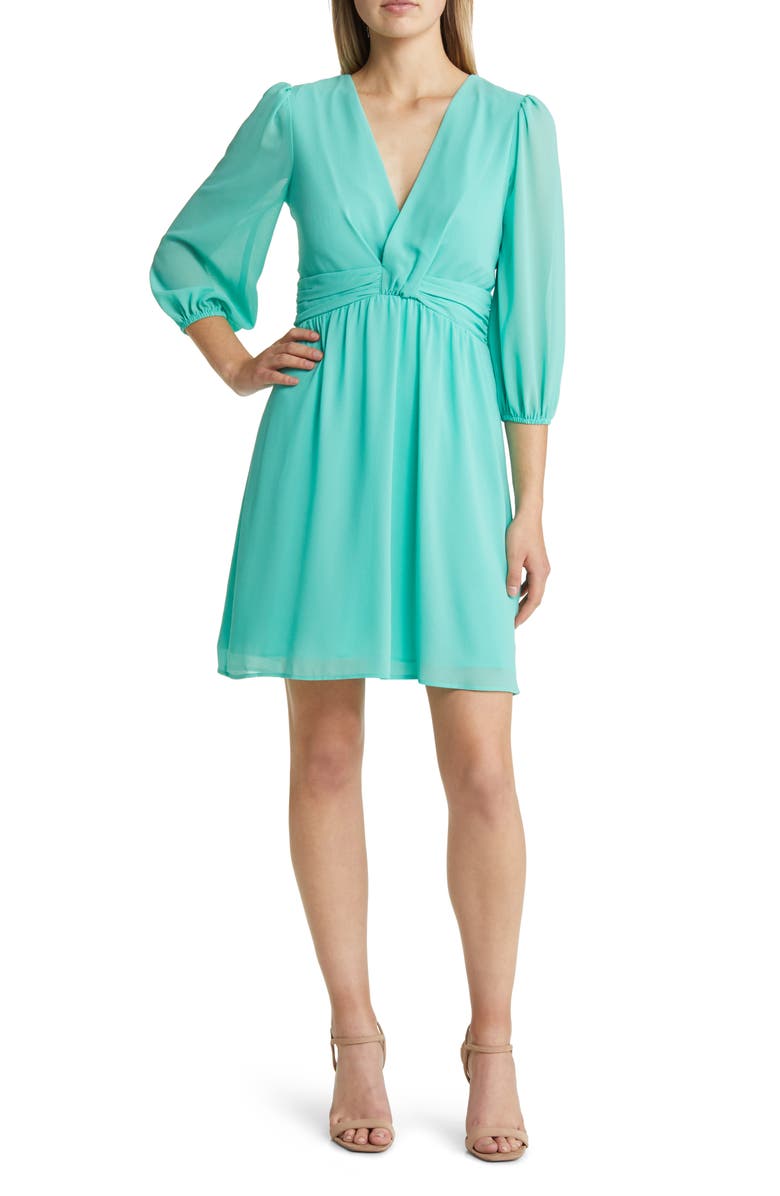 Vince Camuto Chiffon Fit & Flare Dress, Main, color, 