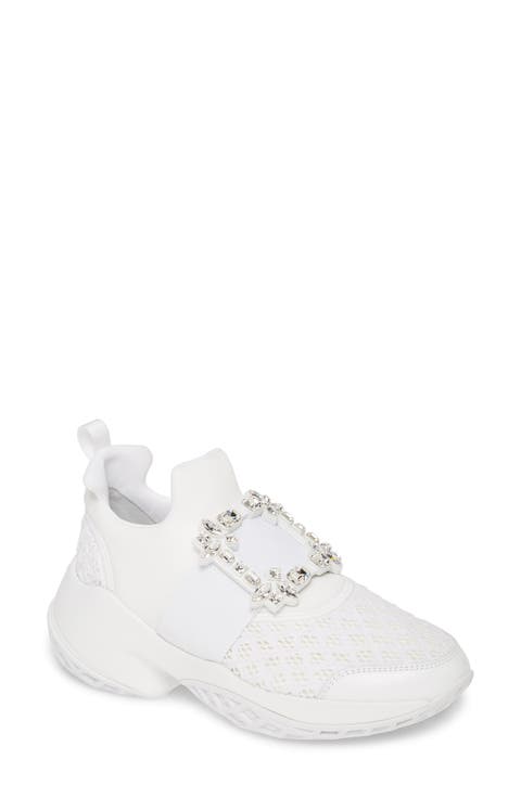Viv Crystal Buckle Slip-On Sneaker (Women)