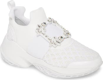 Viv Crystal Buckle Slip-On Sneaker
