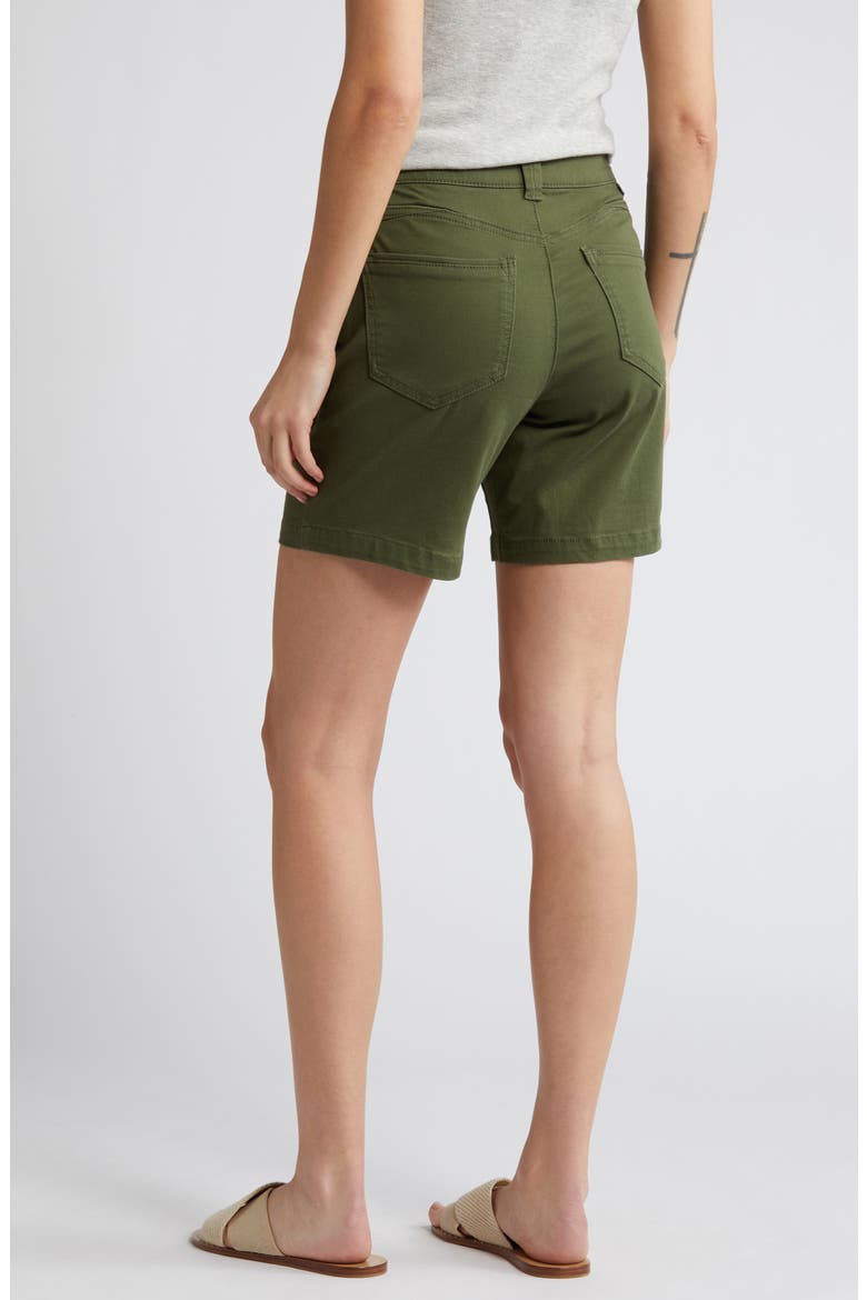 Mid Length Stretch Twill Shorts, Alternate, color, CELADON