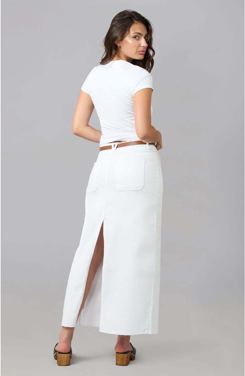 Lola Jeans Madlyn High Rise Maxi Skirt, Alternate, color, White