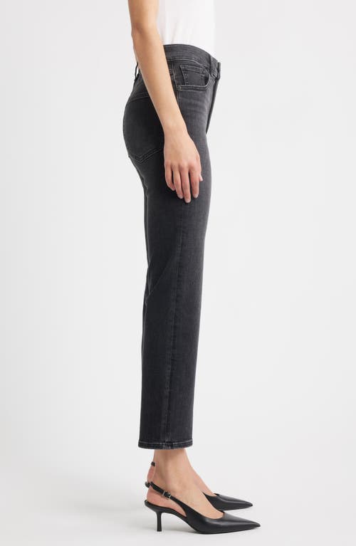 Frame The Reboot High Waist Ankle Bootcut Jeans In Black