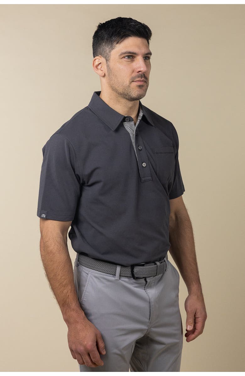 ASHWORTH GOLF Uppers Polo, Alternate, color, Asphalt