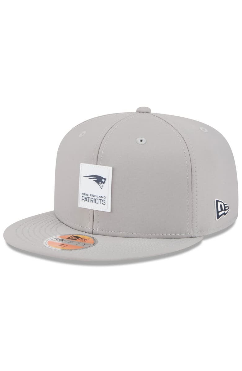 New Era Men's New Era Gray New England Patriots 2025 Sideline  59FIFTY Fitted Hat, Main, color, 