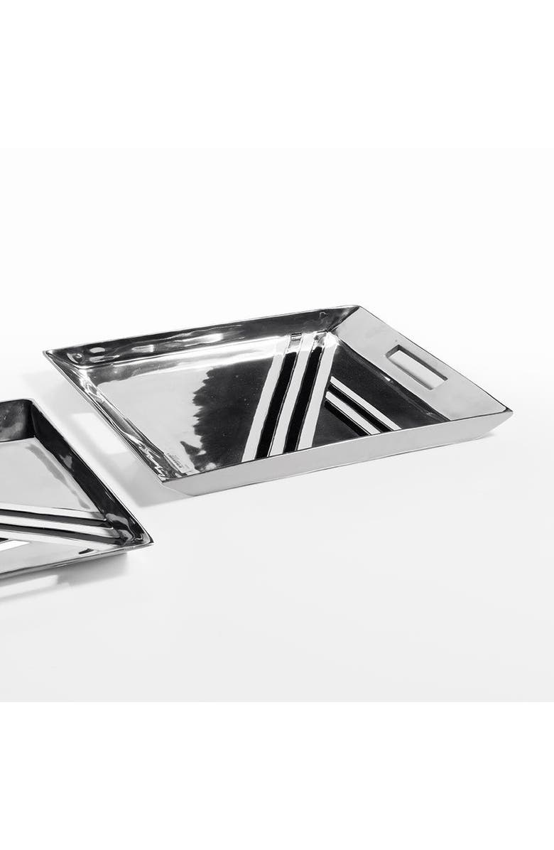 Lunares Tray 'Ascot', Main, color, Silver & Black