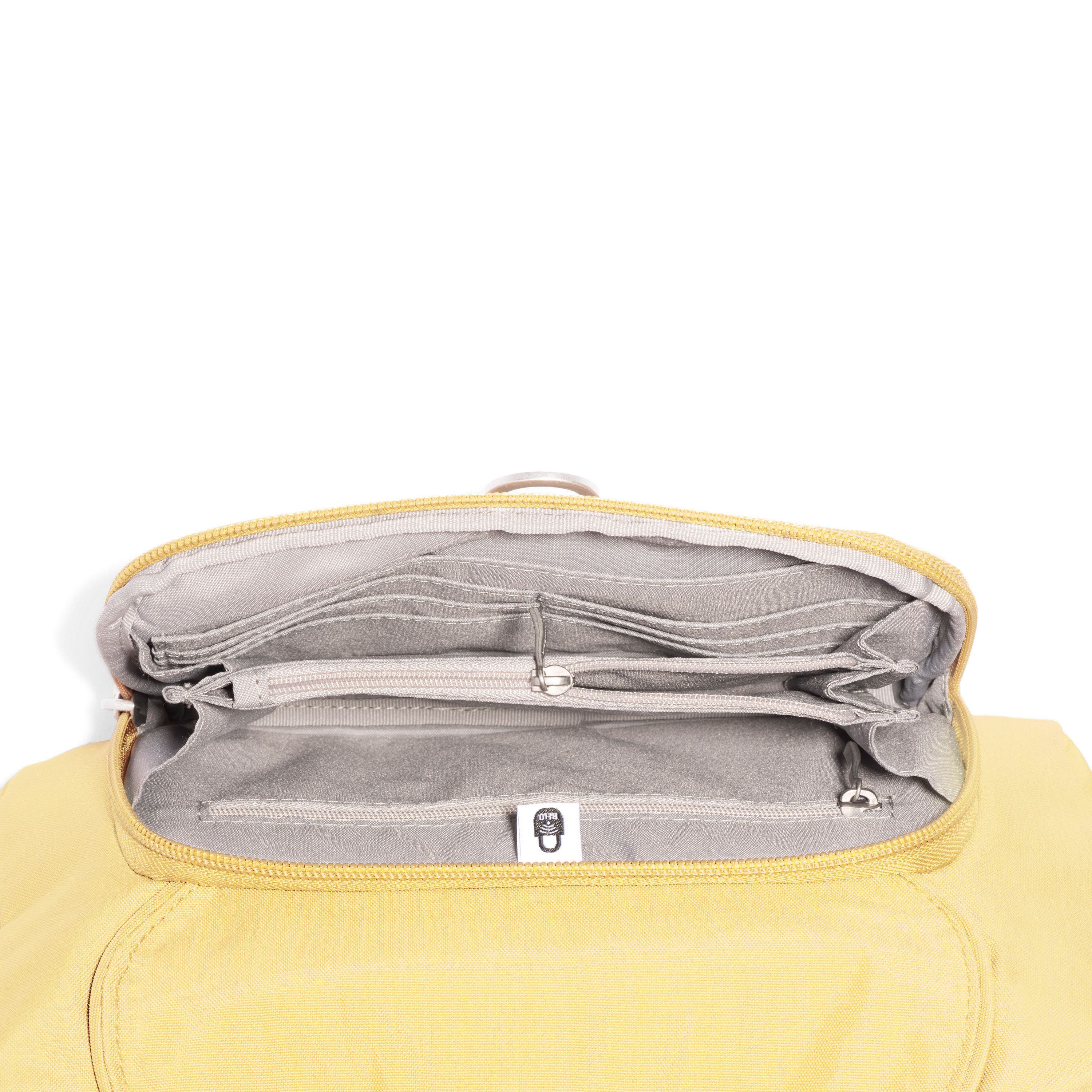 Coastal Flip Lock Half Moon Bag, Alternate, color, BUTTER YELLOW