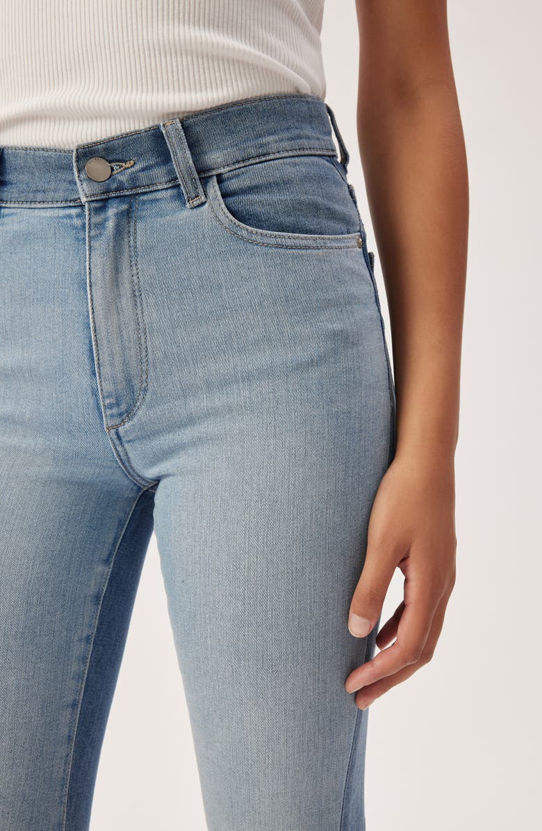 DL1961 Bridget Instasculpt Asymmetric Raw Hem Ankle Bootcut Jeans, Alternate, color,