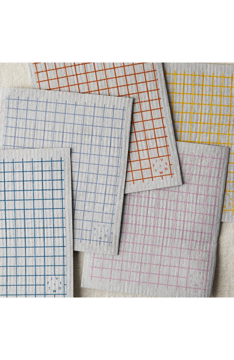 Five Two by Food52 Set of 10 Compostable Sponge Cloths, Alternate, color,