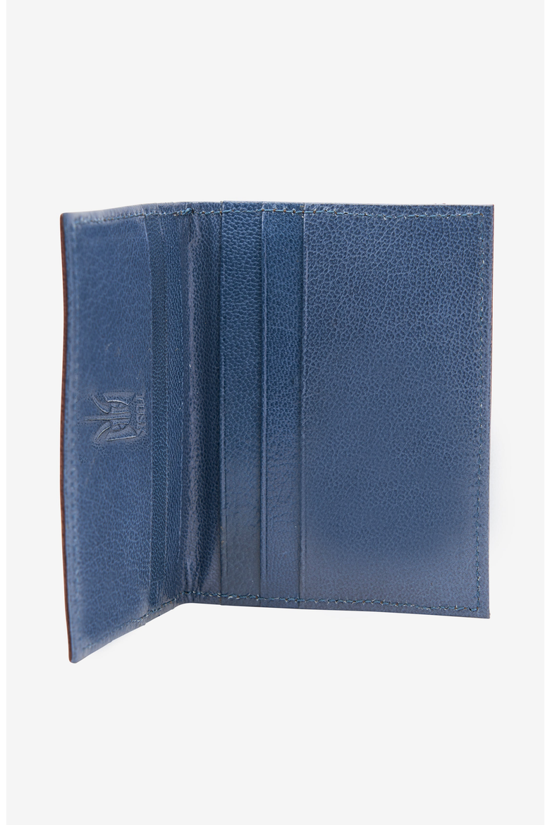 Leonardo Folded Card Case, Alternate, color, Black / Blue