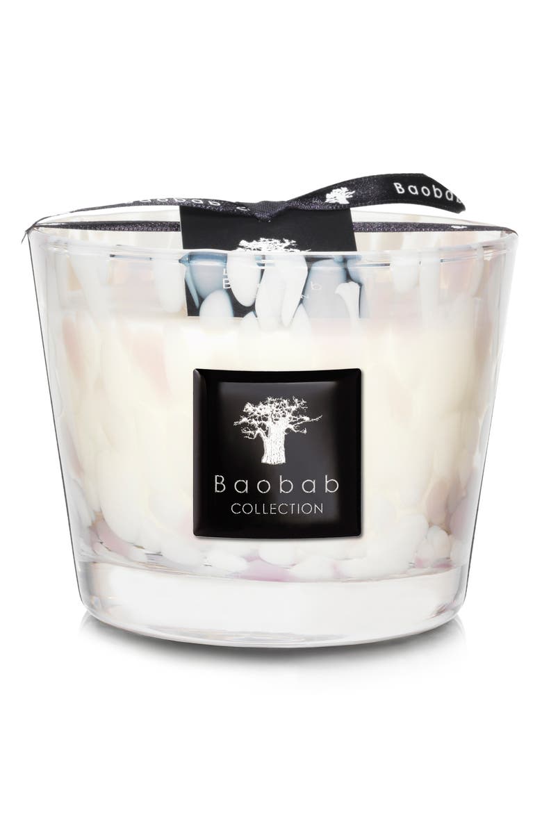 Baobab Collection White Pearls Candle, Main, color, 