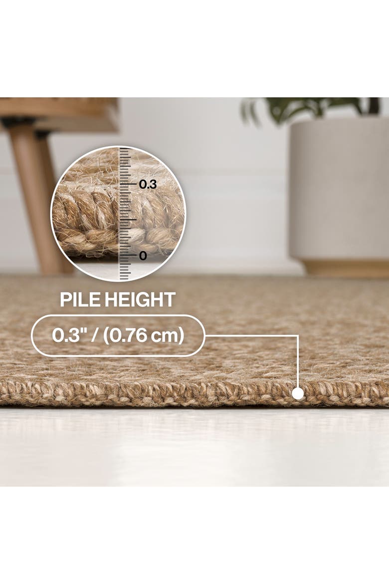 Rowena Easy Jute Scandinavian Boho Herringbone Weave Indoor/Outdoor Area Rug, Alternate, color, Beige