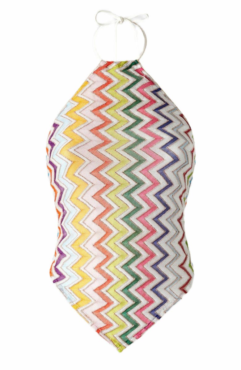 Missoni Halter Neck Top With Zig Zag Pattern, Alternate, color, Multicoloured