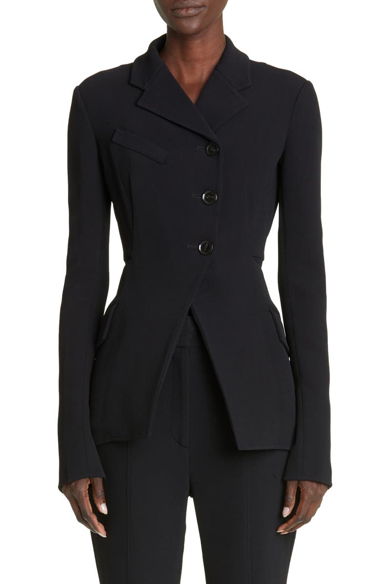 Proenza Schouler Bistretch Crepe Peplum Blazer, Main, color,