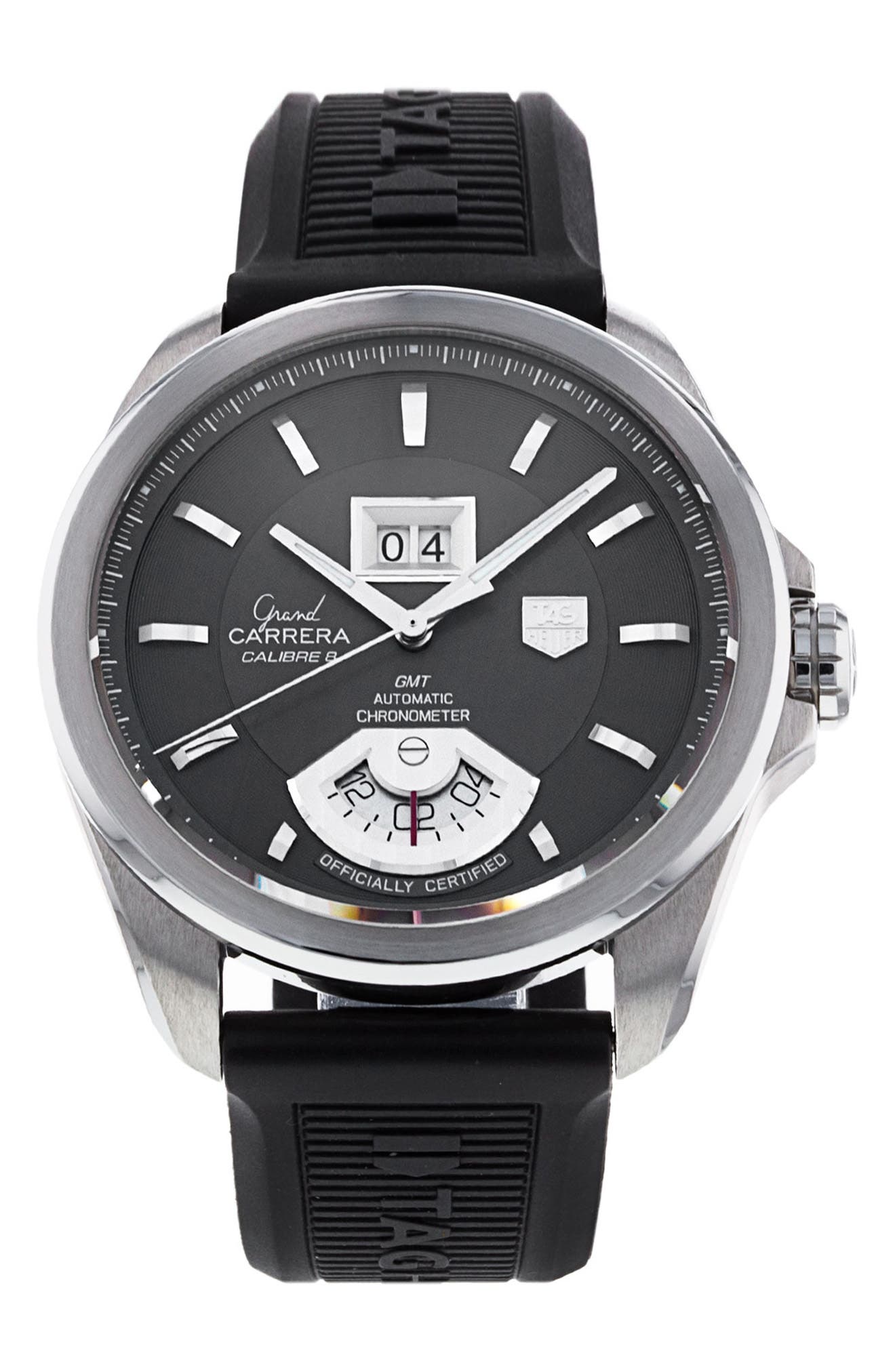 Watchfinder & Co. Tag Heuer Preowned Grand Carrera Silicone Strap Watch in Steel 