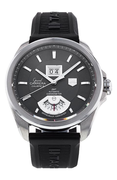Tag Heuer Preowned Grand Carrera Silicone Strap Watch