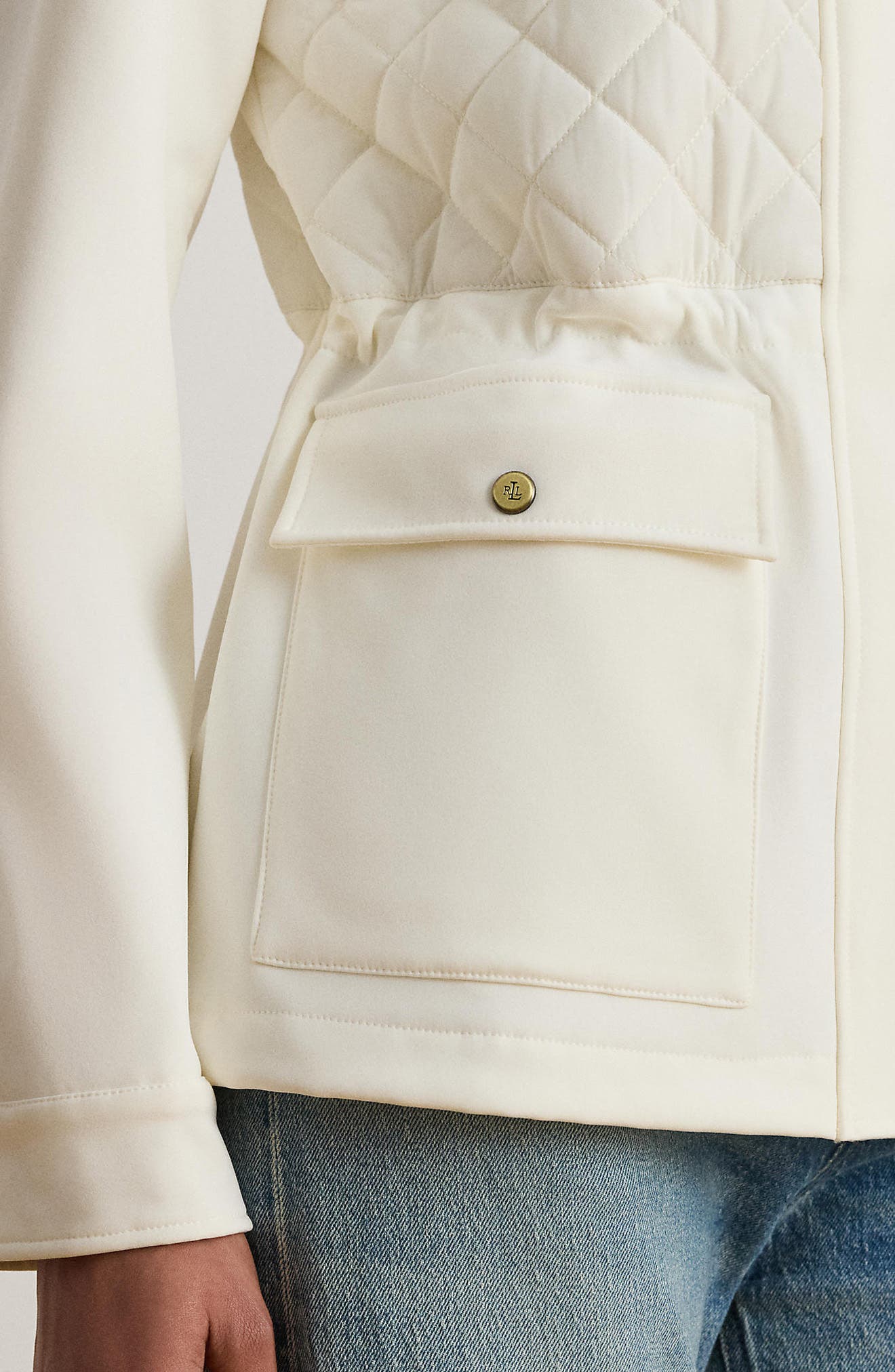 Lauren Ralph Lauren Mixed Media Quilted Jacket — фото 3