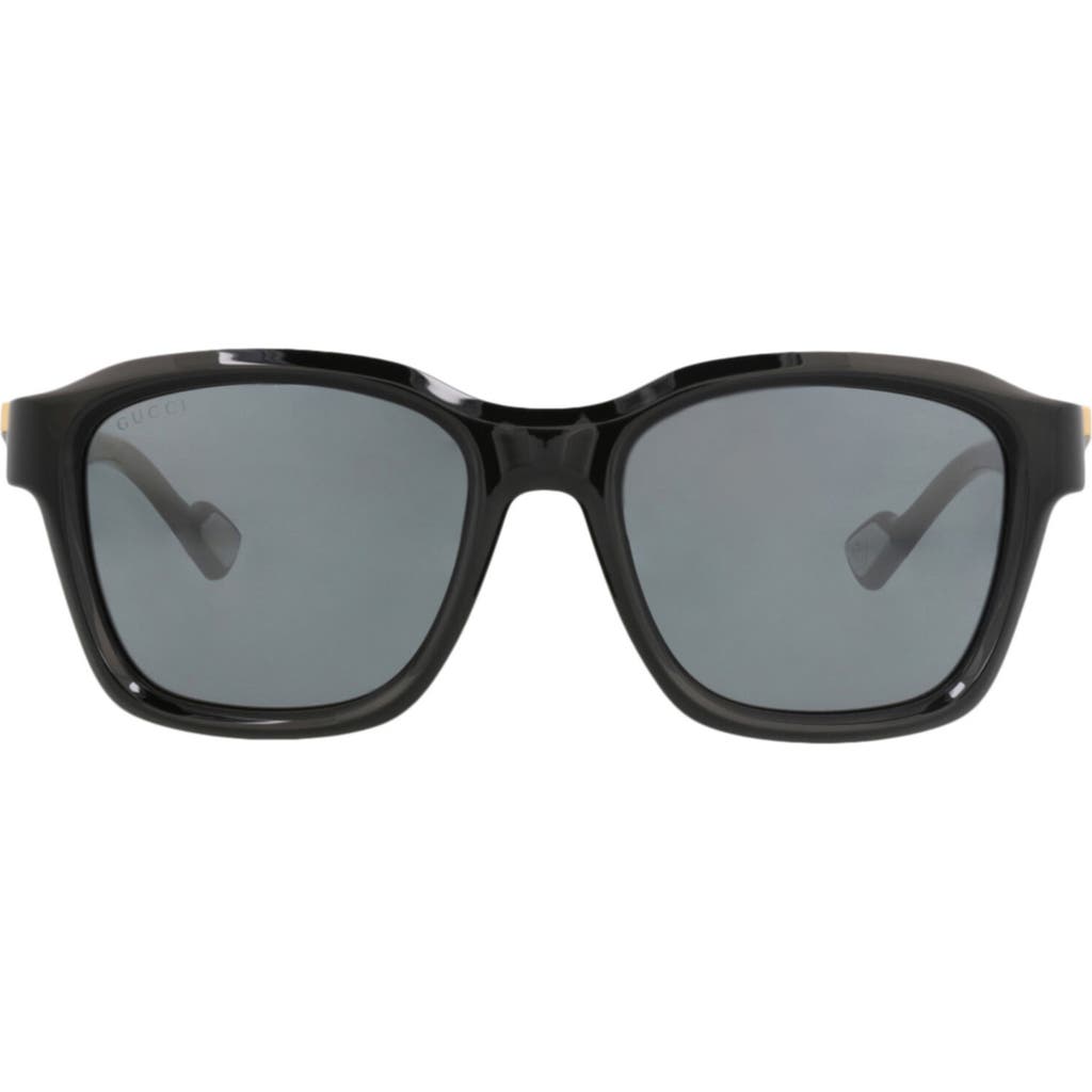 Gucci 54mm Square Sunglasses In Black Black Grey
