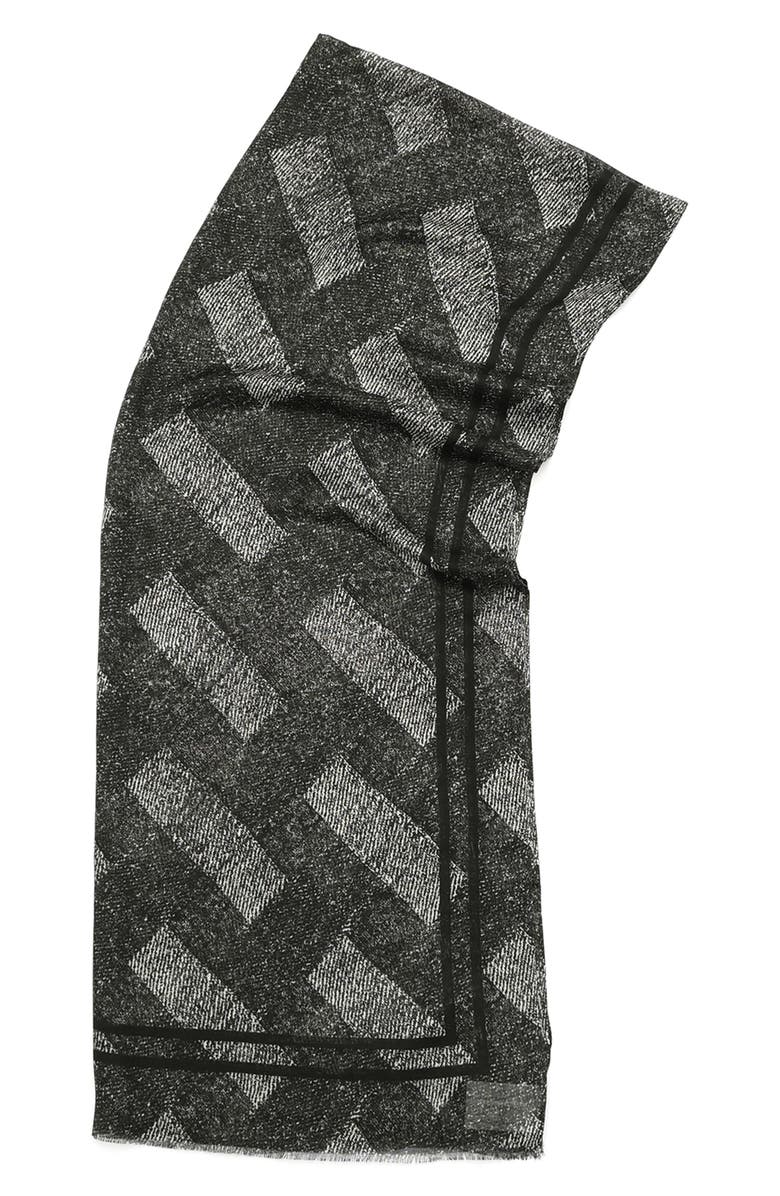 Kurt Geiger London Denim Print Oblong Scarf, Alternate, color, 