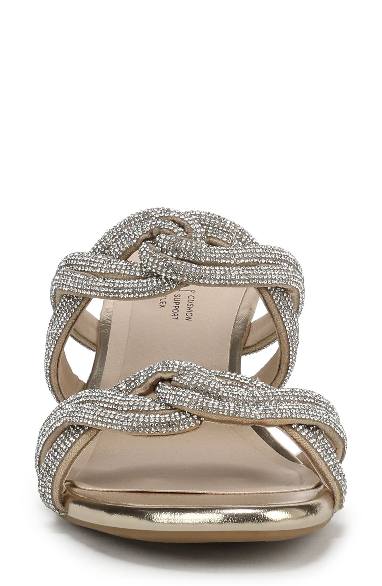 Night Out Crystal Embellished Slide Sandal, Alternate, color, GOLD