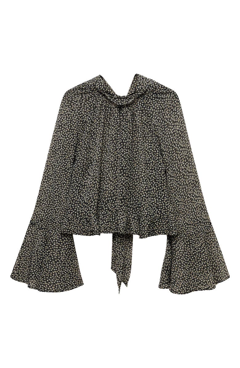 MANGO Print Ruffle Top, Alternate, color, 