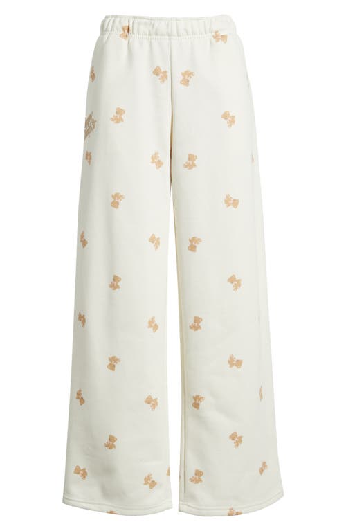 Happy Camp3r Dreams Wide Leg Sweatpants In White