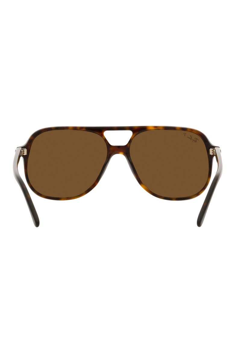 60mm Square Polarized Sunglasses, Alternate, color, HAVANA/ POLAR BROWN