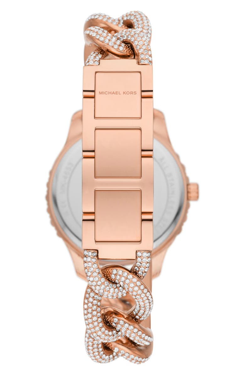 Michael Kors Layton Pavé Chronograph Bracelet Watch, 39mm, Alternate, color, Rose Gold