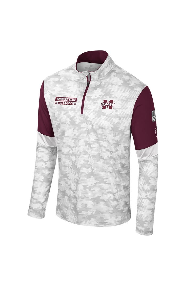 COLOSSEUM Men's Colosseum  Camo Mississippi State Bulldogs OHT Military Appreciation Tomahawk Quarter-Zip Windshirt, Alternate, color, 