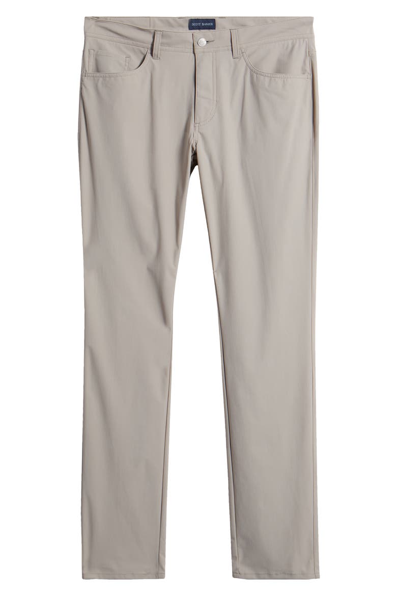 Warp Knit Stretch Nylon 5-Pocket Pants, Alternate, color, DARK SAND