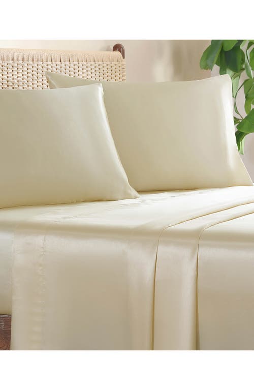 Jessica Simpson Silky Satin Sheet Set In Gold
