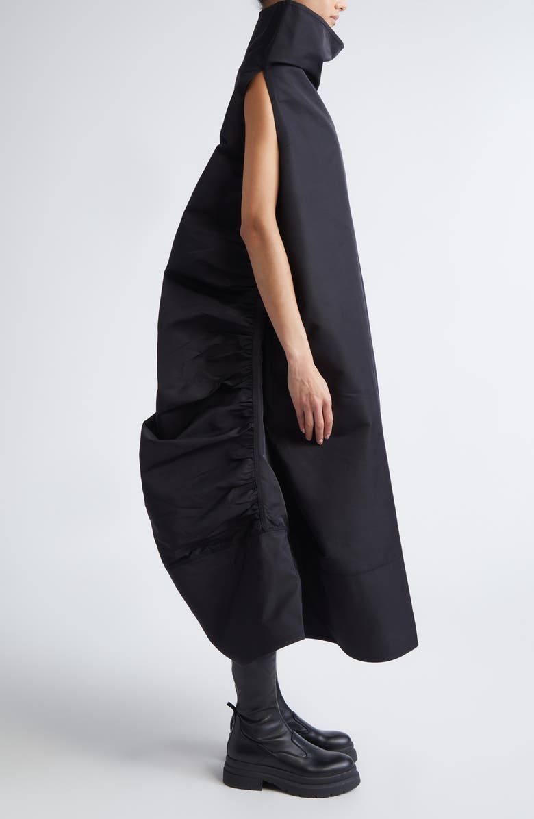 MELITTA BAUMEISTER High Collar Volume Dress, Alternate, color, Black