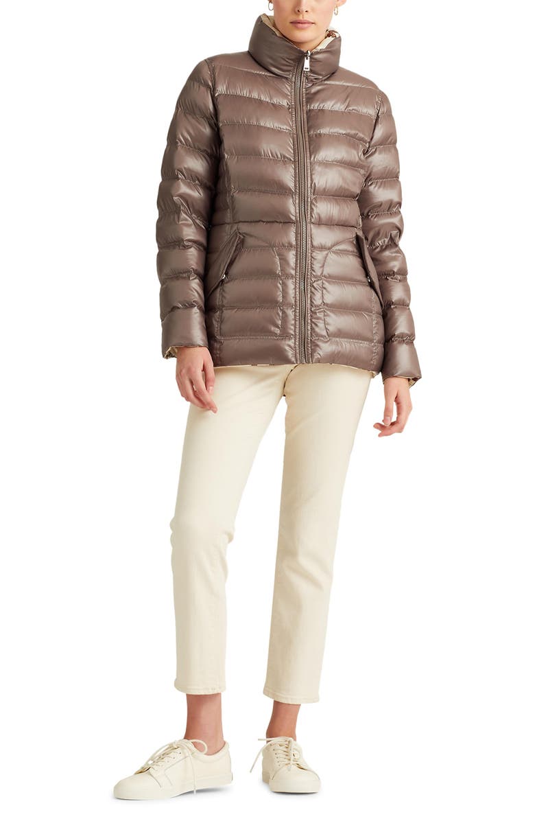 Lauren Ralph Lauren Reversible Down Puffer Coat, Alternate, color,