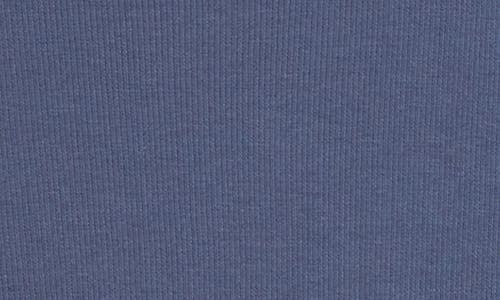 Melrose And Market Ruffle Shoulder Knit Top In Blue