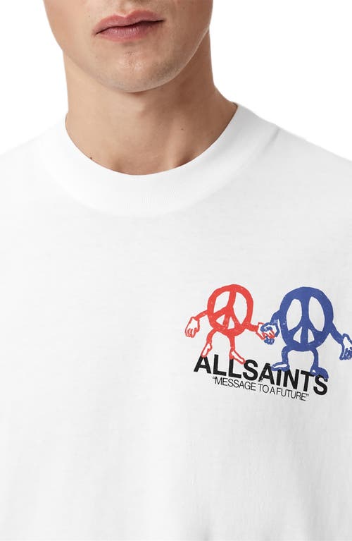 Allsaints Bedfellow Short Sleeved Crewneck Tee In White