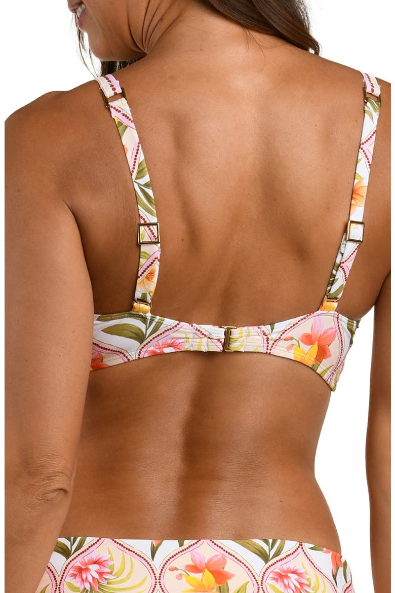 Palm O-Ring Bikini Top, Alternate, color, WHITE MULTI