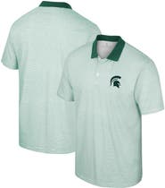 COLOSSEUM Men's Colosseum White Michigan State Spartans Print Stripe Polo