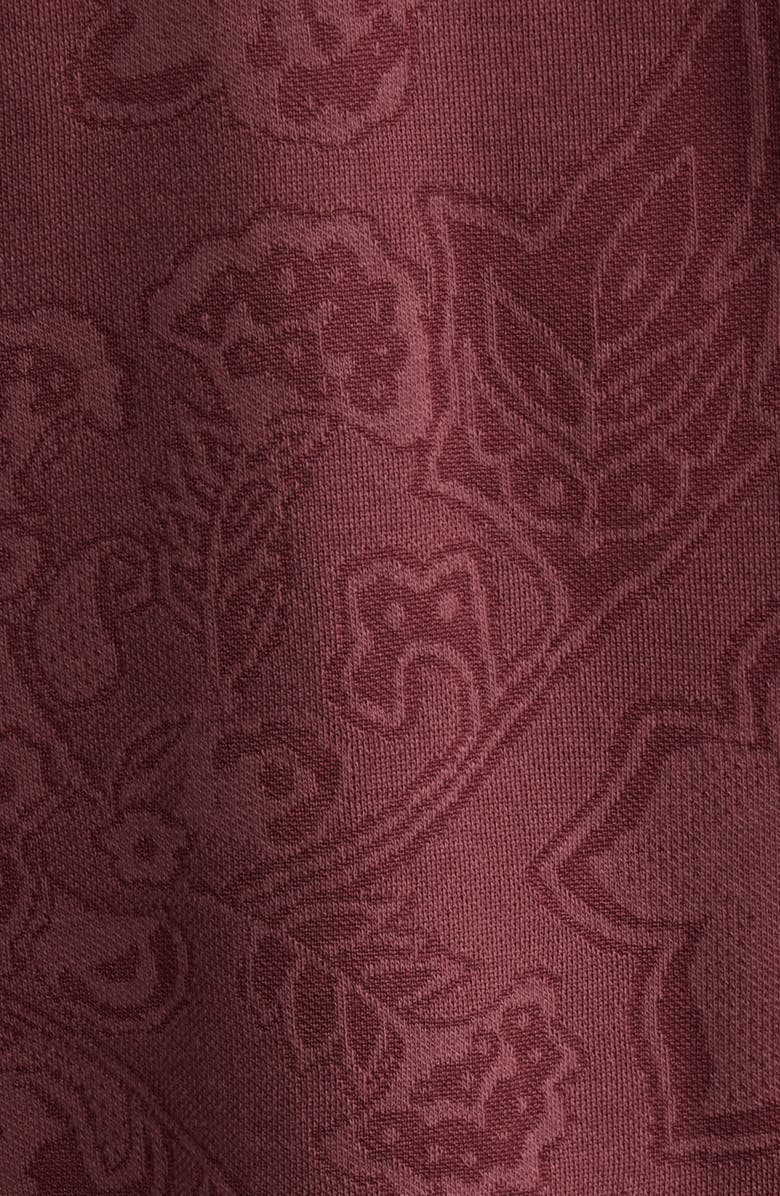 Johnston & Murphy Evans Paisley Jacquard Polo, Alternate, color, Burgundy Paisley