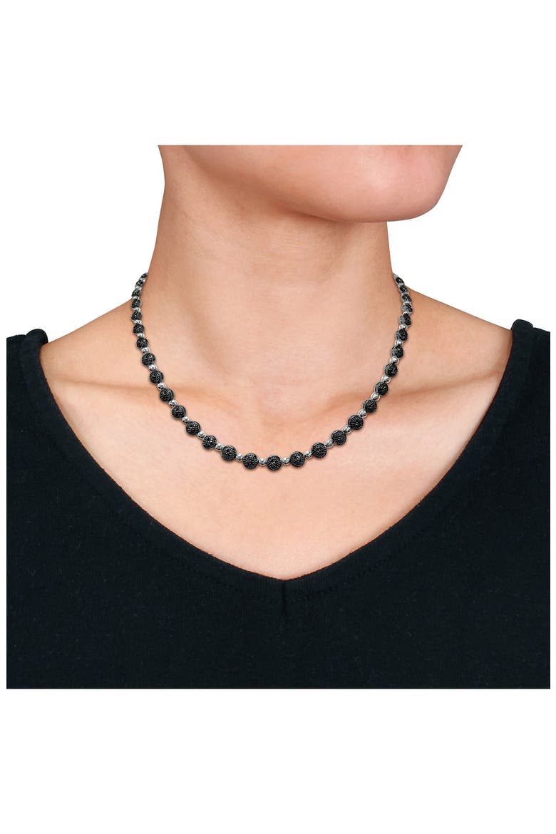 Black Diamond Disc Necklace - 0.50 ctw, Alternate, color, BLACK