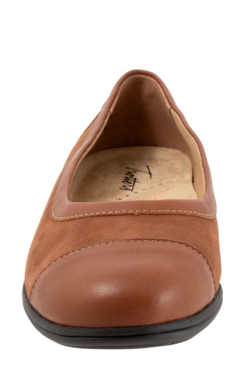 Trotters Delmara Cap Toe Slip-on In Luggage Nubuck
