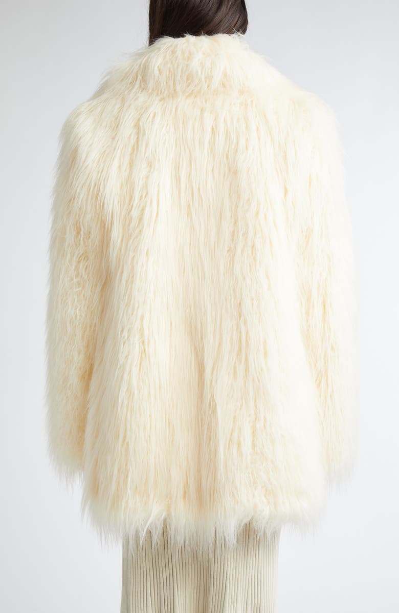 Rabanne Faux Shearling Duffle Coat, Alternate, color, Ivory