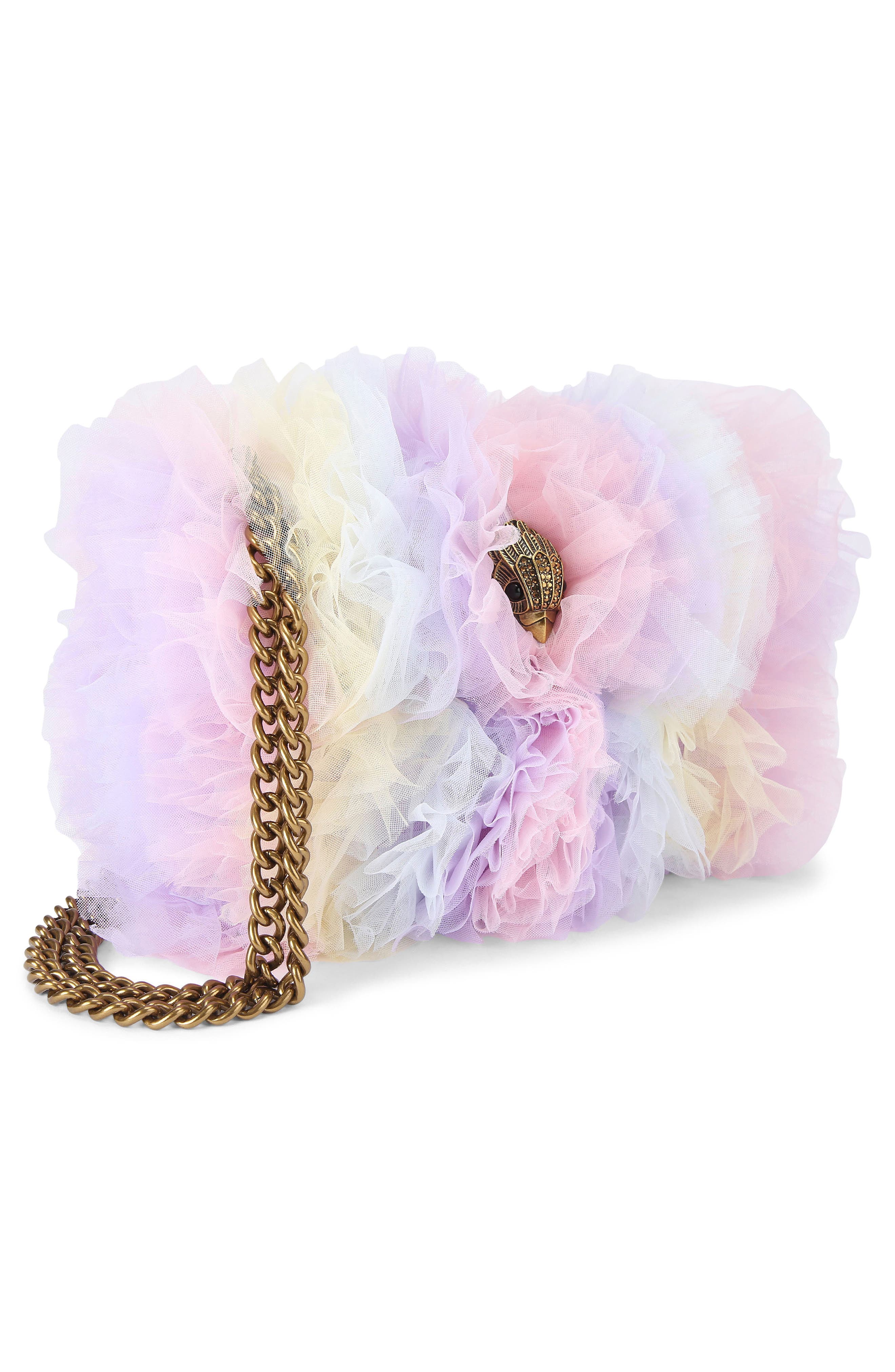 Kurt Geiger London Mini Kensington Tulle Crossbody Bag, Alternate, color, Purple Multi