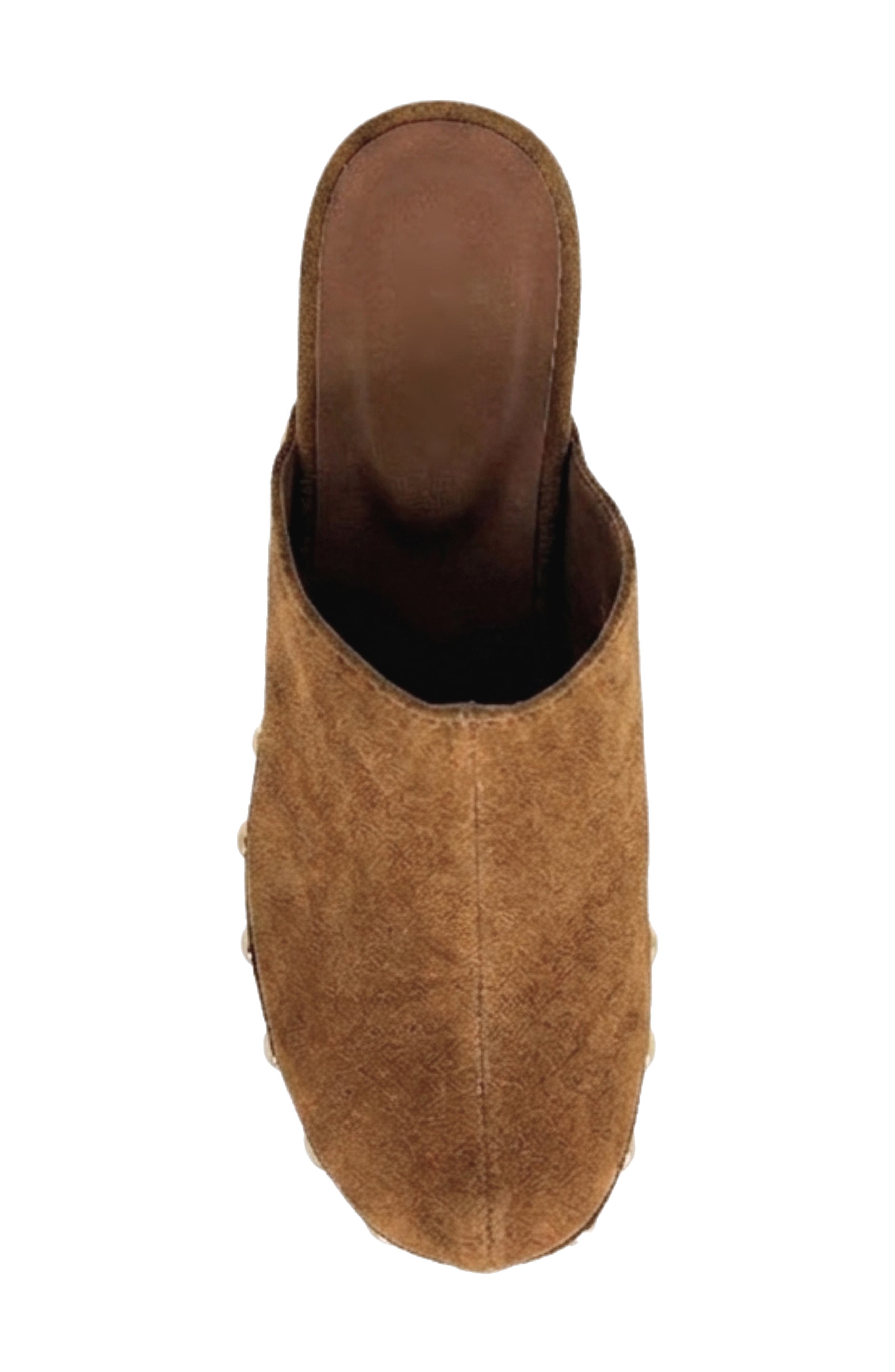 Geneva Faux Suede Clog Mule, Alternate, color, COGNAC SUEDE