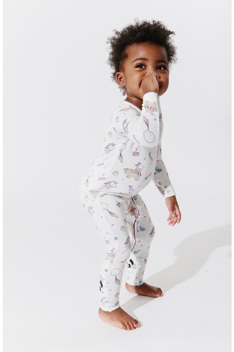 Kids' Piñata Fitted Convertible Footie Pajamas, Alternate, color, PINATA