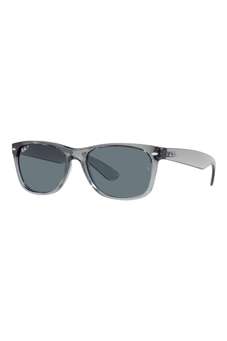 New Wayfarer 58mm Square Sunglasses, Alternate, color, GUNMETAL/ DARK GREY